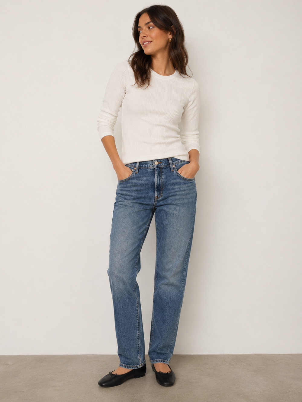 J Crew Womens Slim Boyfriend Jeans 33 Blue Medium Wash Denim Casual Straight Leg